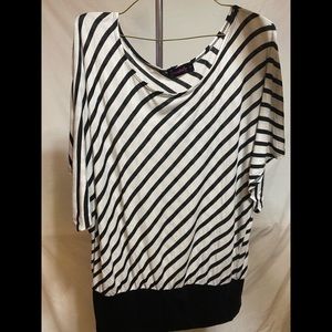 Annabelle Tops - Annabelle white & black stripped shirt Annabelle Tops - Annabelle white & black stripped shirt